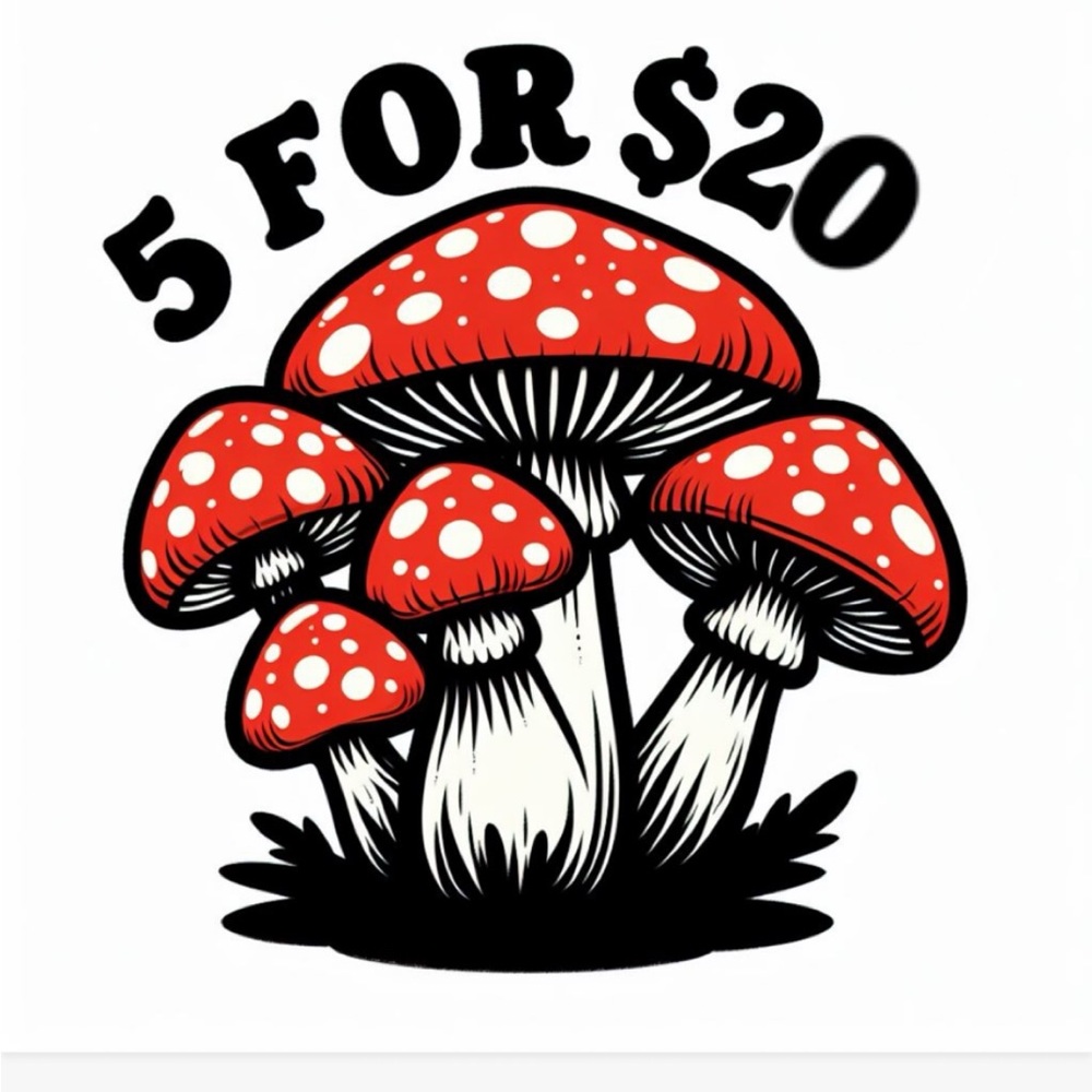 🍄 5 for $20 🍄 with 🍄 in title